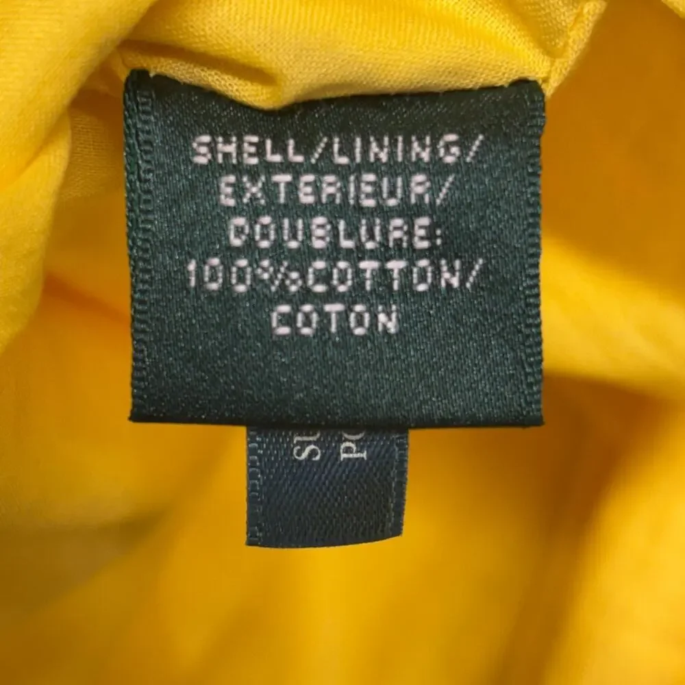 Lauren Ralph Lauren Dress 10P Petite Yellow Textured A-Line Summer Sleeveless